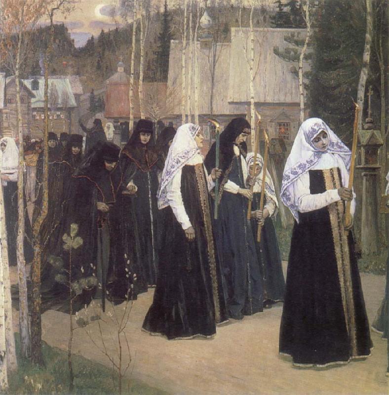 Mikhail Nesterov The Taking of the Veil Germany oil painting art